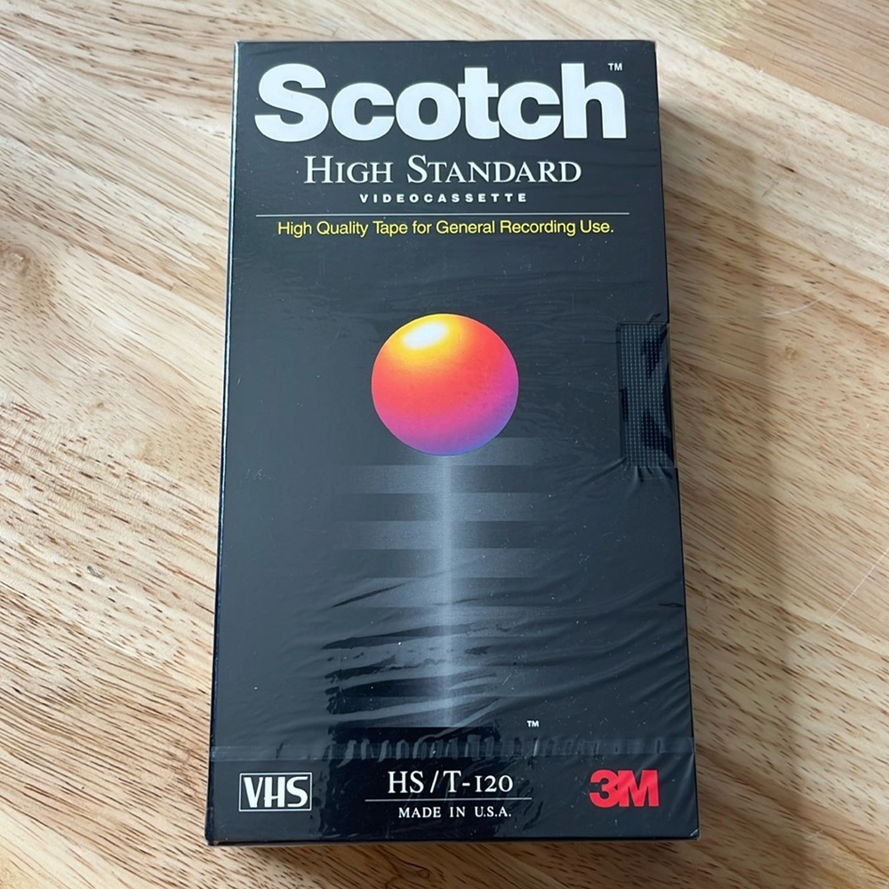 NEW Scotch high standard VHS video cassette